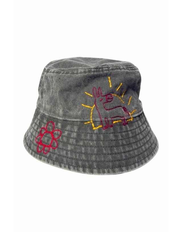 와일드 동키 와일드동키 26SS 동키 스크리블 버킷 햇 DONKEY SCRIBBLE CP04 031 ARMY GREEN 착용컷
