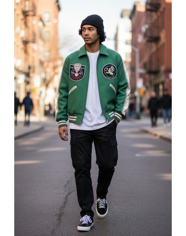 휴먼메이드 휴먼메이드 25FW 밀리터리 자켓 HM30JK018 GREEN 착용컷