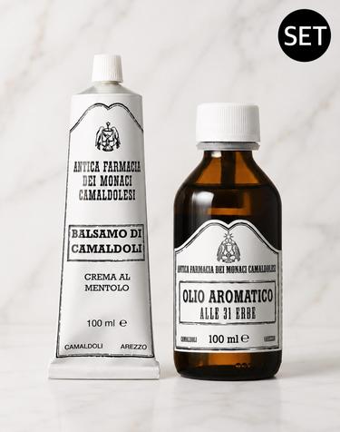 [이탈리아수도원화장품]에레모 듀오 바디 릴렉싱 31에르베 오일 100ml+멘톨크림 100ml