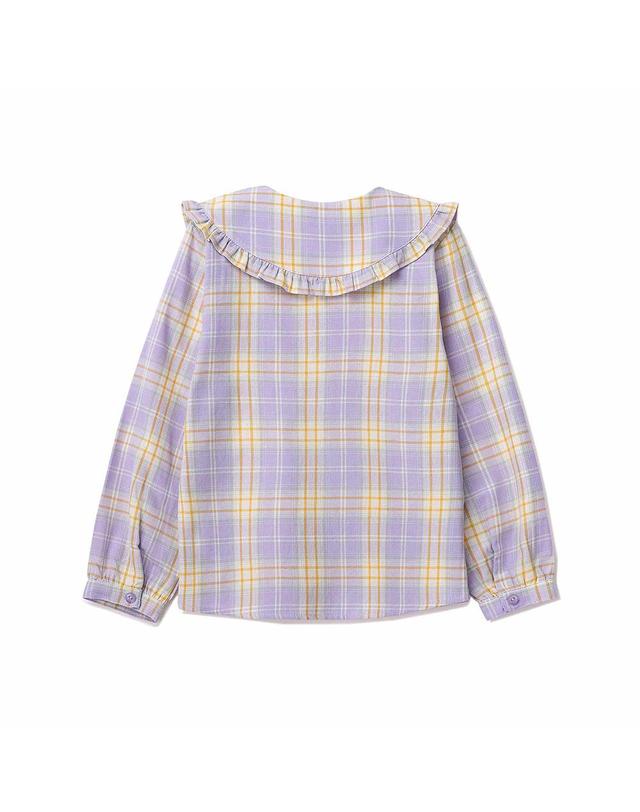 레노마 키즈 레노마키즈 [레노마키즈] 여아 빅카라 체크 블라우스 (R2312B352-T) 착용컷
