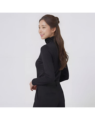에포크 헤리티지 여성 프리미엄 셔링 목넥 기모 이너웨어 IN02BK