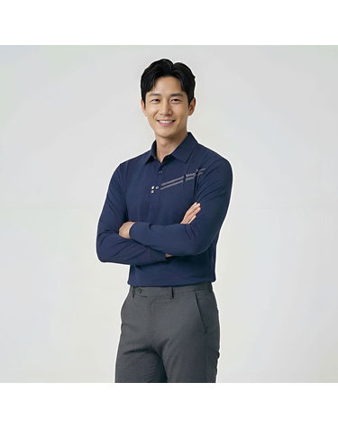 에포크 헤리티지 쟌피엘 고밀도 사방스판 사선 포인트 남성 골프 티셔츠