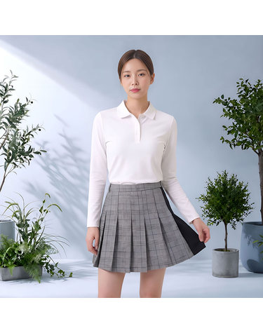 에포크 헤리티지 여성 투웨이 클래식 하프체크 기모 골프 스커트 치마 ST05