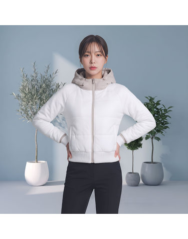 에포크 헤리티지 여성 비스코스 웜 패딩 후드 점퍼 겨울 골프자켓 JK01