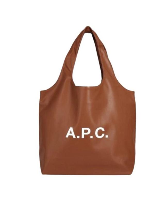 아페쎄 (26SS/재고보유) 아페쎄 A.P.C 니논 토트백 넛 브라운 가방 에코백 M61565 착용컷