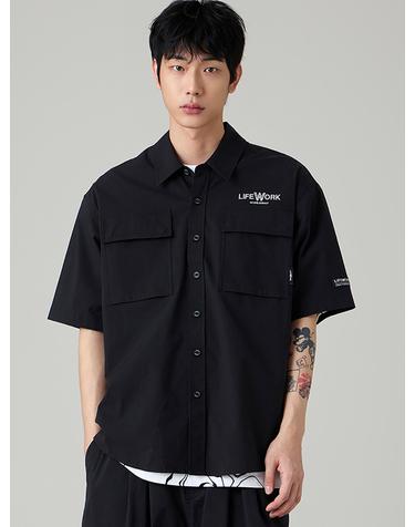 [라이프워크] 로고 투포켓 반팔 셔츠_LW242SR450