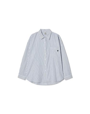 [라이프워크] 여성) 코튼 스트라이프 오버핏 셔츠_LW252SR876