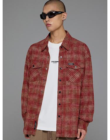 [라이프워크] 빈티지 더스티 체크 셔츠_LW254SR420