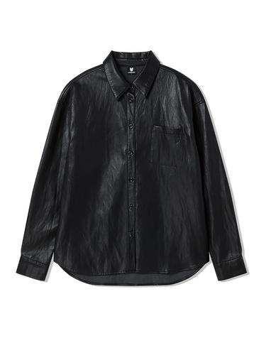 [라이프워크] 여성) PU 레더 원포켓 셔츠_LW254SR830