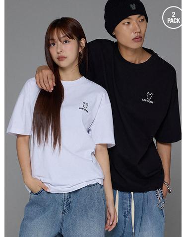 [라이프워크] 공용) 2PACK 뉴 베이직 반팔 티셔츠_LW265TS291