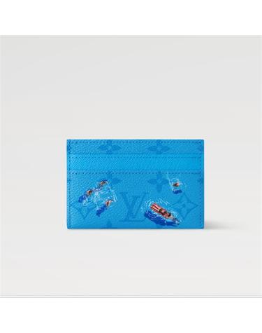 [국내백화점/당일배송] 루이비통 더블 카드 홀더 블루 라군 M14862 / 남성 카드지갑