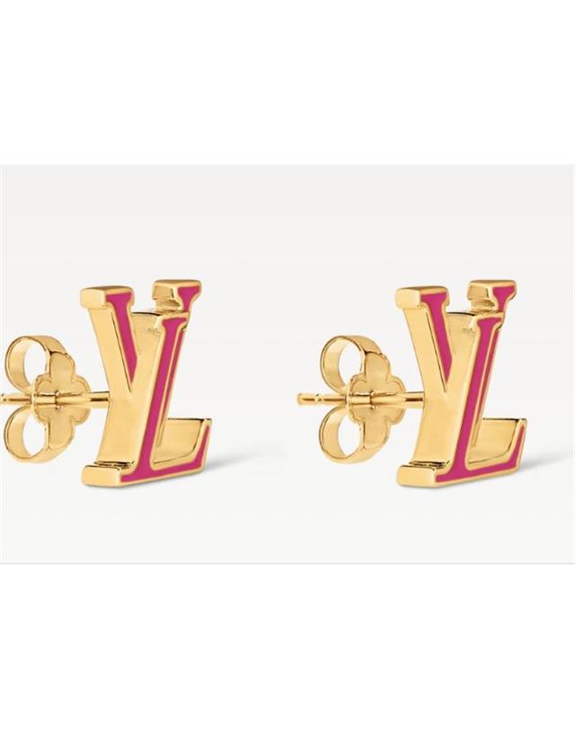 루이비통 [국내백화점/당일발송] 루이비통 LV 아이코닉 에나멜 귀걸이 핑크 M01721 / 귀걸이 착용컷