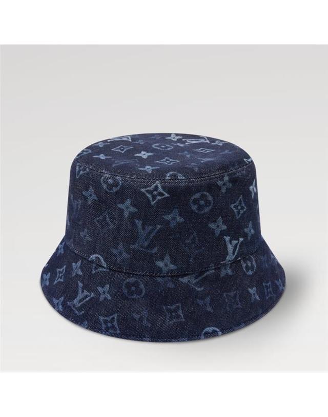루이비통 [국내백화점/당일발송] 루이비통 모노그램 데님 서플러스 버킷 햇 M5668L / 모자 착용컷