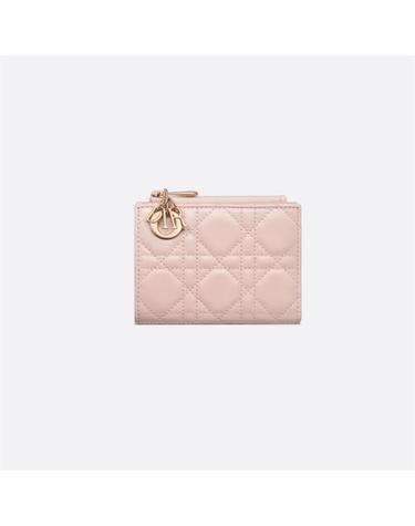 [국내백화점/당일배송] 디올  Lady Dior Dahlia 지갑 파우더 핑크 S6037ONMJ_M413 / 여성 반지갑