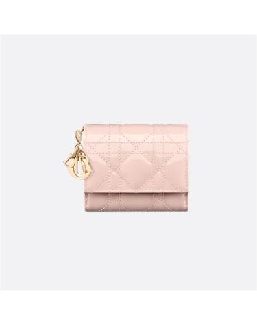 [국내백화점/당일발송]    [국내백화점/당일발송] 디올   Lady Dior Lotus 지갑 파우더 핑크 S0181OVRB_M413 / 여성 반지갑