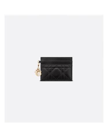 [국내백화점/당일발송]    [국내백화점/당일발송] 디올   Lady Dior Freesia 카드 지갑 블랙 까나쥬 양가죽 S0974ONMJ_M900