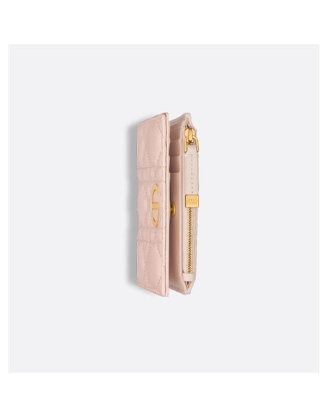 디올 [국내백화점/당일발송] [국내백화점/당일발송] 디올 Dior Caro Dahlia 지갑 파우더 핑크 S5173UWHC_M413 / 여성 반지갑 착용컷
