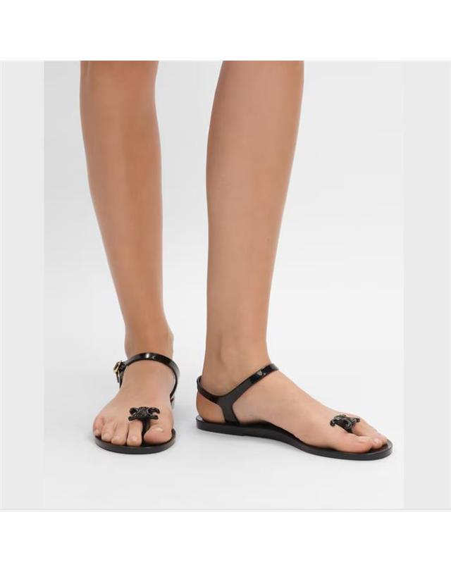 셀린느 [국내백화점/당일발송] 셀린느 젤리 베이 샌들 - 환경 인증 PVC 367975325C 38NO / 여성 샌들 착용컷