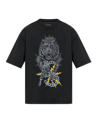 [해외직구] 26 FW 올세인츠 아이언 타이거 그래픽 티셔츠 블랙 IRONTIGERM016PF