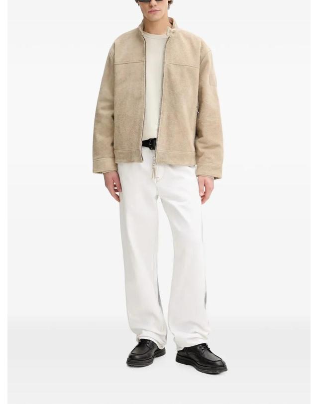 올세인츠 [해외직구] 26 FW 올세인츠 펠릭스 스웨이드 밴드 칼라 재킷 M018LE TP455832743 착용컷