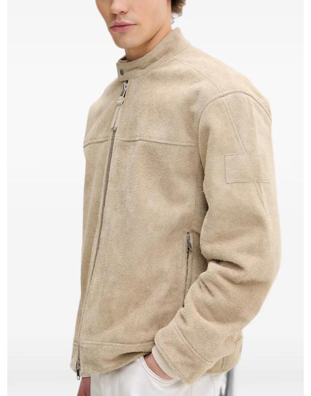 올세인츠 [해외직구] 26 FW 올세인츠 펠릭스 스웨이드 밴드 칼라 재킷 M018LE TP455832743 착용컷