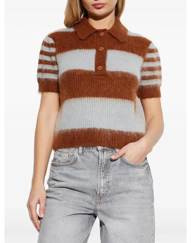 올세인츠 [해외직구] 26 FW 올세인츠 스트라이프 패턴 폴로 탑 W002KE TP456636745 착용컷
