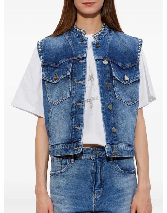 올세인츠 [해외직구] 26 FW 올세인츠 마브 스터드 장식 데님 베스트 W135PE TP455060506 착용컷
