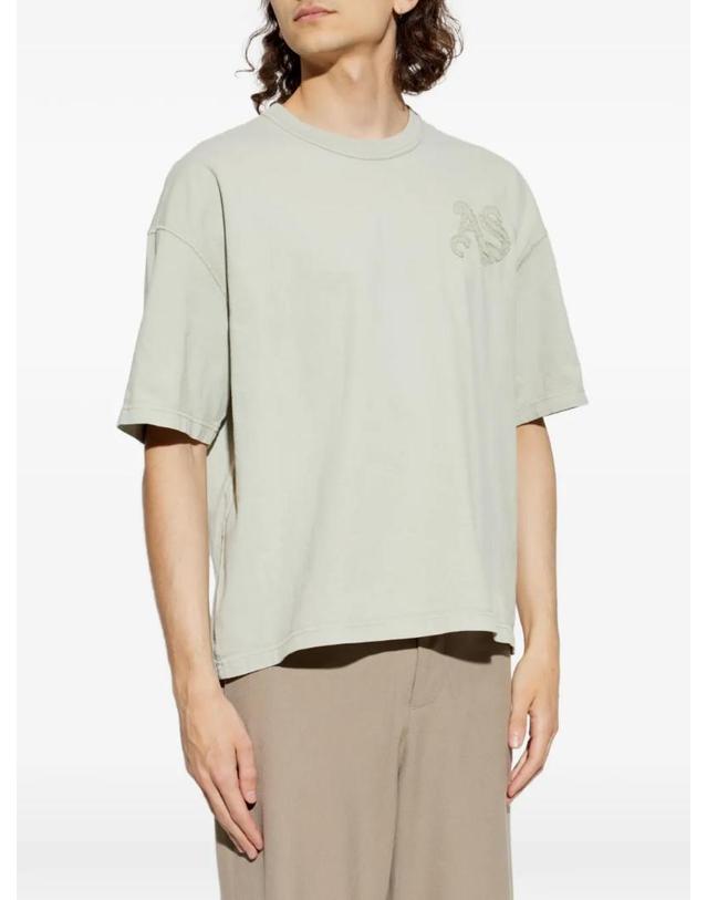올세인츠 [해외직구] 26 FW 올세인츠 인시그니아 로고 패치 티셔츠 M092PE TP455999098 착용컷
