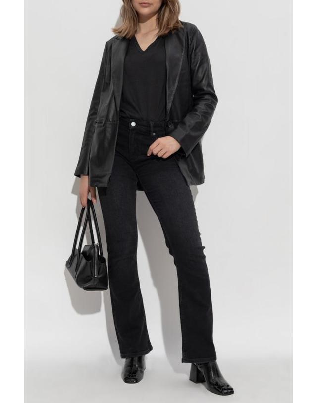 올세인츠 [해외직구] 25FW 올세인츠 레더 블레이저 Deri DERIW127LBBLACK TP580140440 착용컷