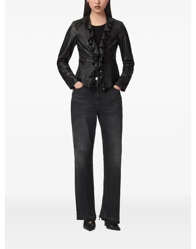 올세인츠 [해외직구] 26 FW 올세인츠 루아나 러플 레더 재킷 W029PF TP460068556 착용컷