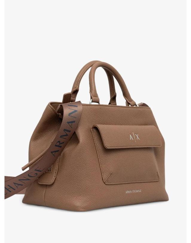 아르마니 익스체인지 [해외직구] 26 FW ARMA logo plaque pebbled tote bag XW001545AF1 TP458636429 착용컷