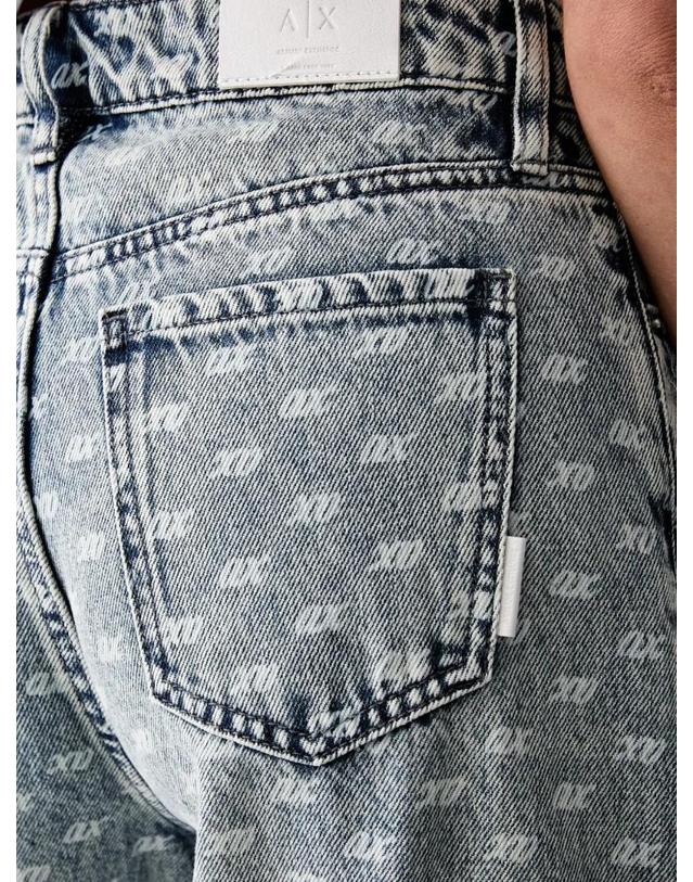 아르마니 익스체인지 [해외직구] 26 FW ARMA monogram print acid wash jeans XW000100AF25777 TP458634153 착용컷