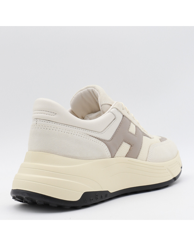 호간 [해외직구] 25SS 호건 Mixed 패브릭 스니커즈 with 레더 s 베이지 앤 화이트 trainer model with 러버 sole HXW6690FR30U6X680K TP572922324 착용컷