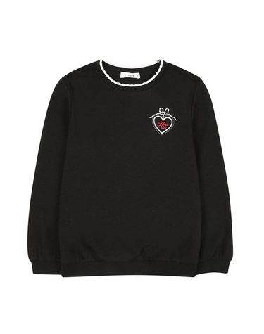 [헤지스 키즈]헤지스키즈 스몰 그래픽 맨투맨 HUF12TM50M_BK