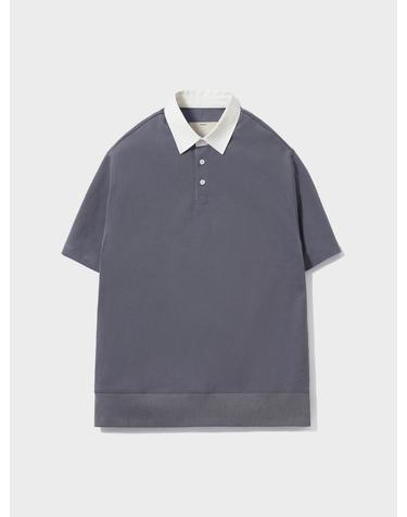 Short Sleeve Rugby T-Shirt_Slate Blue