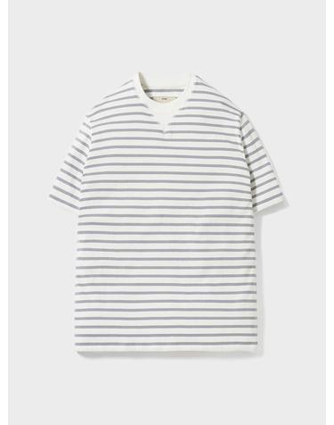 Short Sleeve Border T-Shirt_Gray