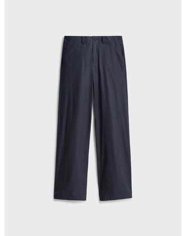 Resin Coated Wide Pants_Navy