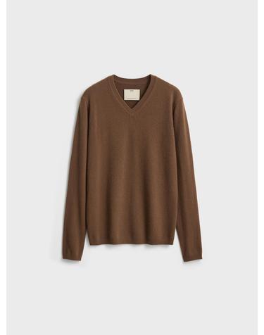 Cashmere V Neck Knit_Camel