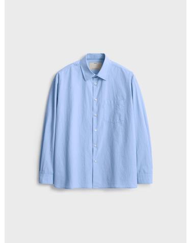 Comfort Typewriter Shirt_Sax