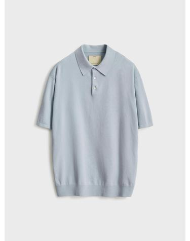 [20%페이백]Short Sleeve Comfort Polo Knit_Silver Gray