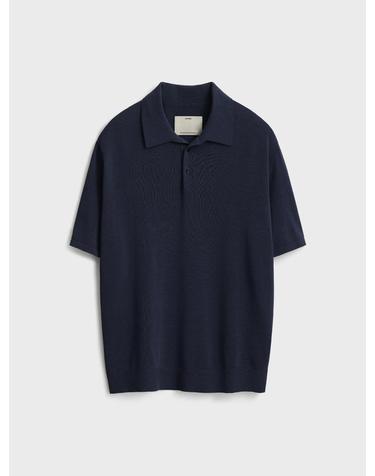 Short Sleeve Classic Polo Knit_Dark Navy
