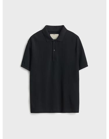 Short Sleeve Classic Pique Polo Shirt_Black