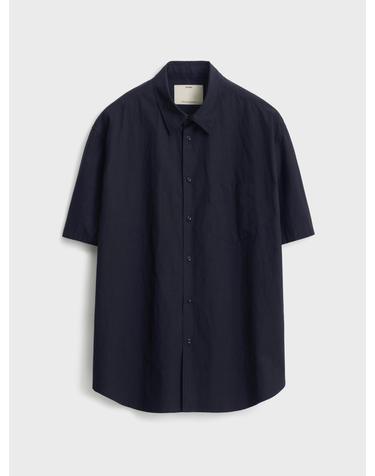 Short Sleeve Comfort Shirt (Typewriter)_Navy