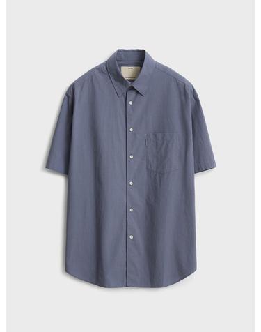 Short Sleeve Comfort Shirt (Typewriter)_Dolphin Blue