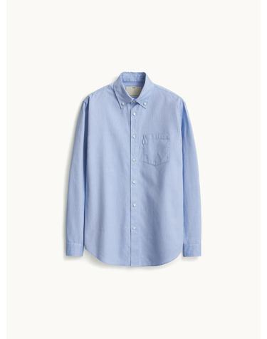 Oxford Button Down Shirt_Sax