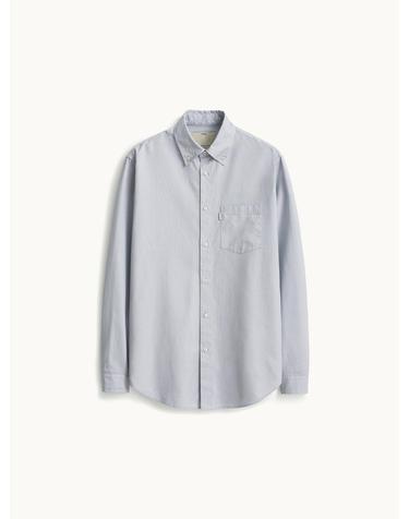Oxford Button Down Shirt_Silver