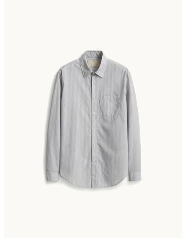 Button Down Shirt_Silver Stripe