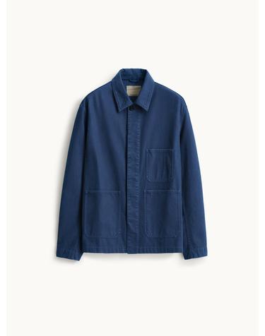 Brushed Cotton Work Jacket_French Blue