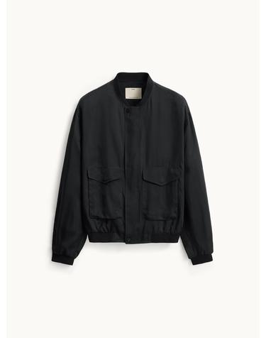 [20%페이백]Cupro Bomber Jacket_Black