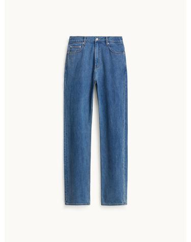Slim Straight Denim Pants_Blue